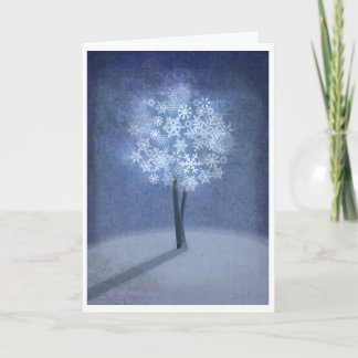 Cartes Pour Fêtes Annuelles L'Arbre flocon de neige