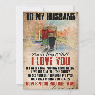 Cartes Pour Fêtes Annuelles L'art de ma femme pour mon mari n'oublie jamais