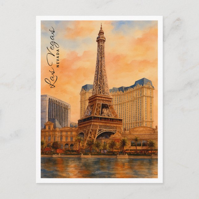Cartes Pour Fêtes Annuelles Las Vegas, Nevada | Vibrant USA Travel (Devant)
