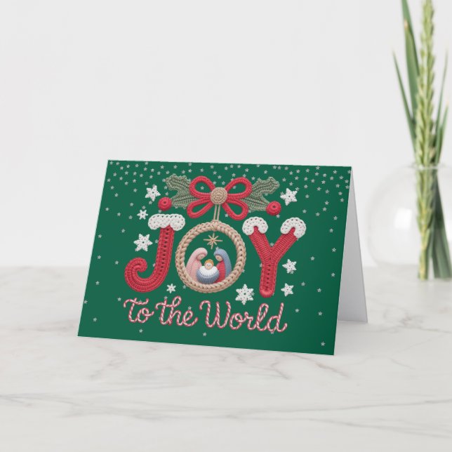 Cartes Pour Fêtes Annuelles Latch Hook Yarn Crochet (Faux, Not actual Yarn) (Devant)