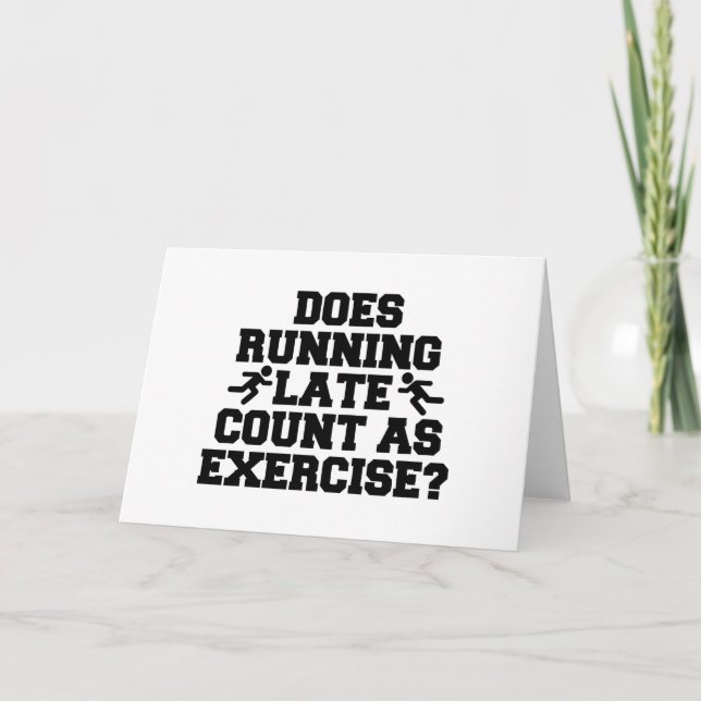 Cartes Pour Fêtes Annuelles Late de Running (Devant)