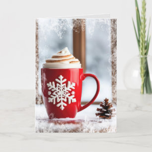 Cartes Pour Fêtes Annuelles Latte de Noël dans la fenêtre