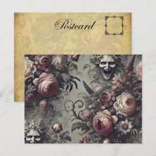 Cartes Pour Fêtes Annuelles Laugh Lines - Floral gothique