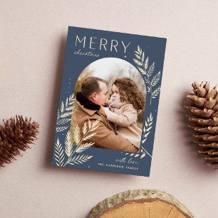 Cartes Pour Fêtes Annuelles Laurel d'hiver Joyeuse photo de Noël