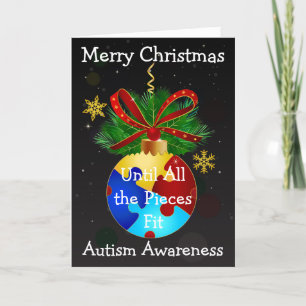Cartes Pour Fêtes Annuelles L'autisme de Noël
