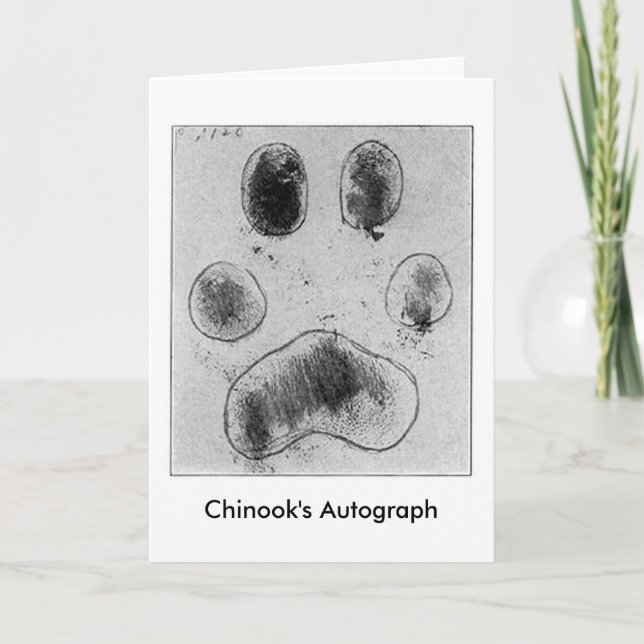 Cartes Pour Fêtes Annuelles L'autographe du Chinook (Devant)