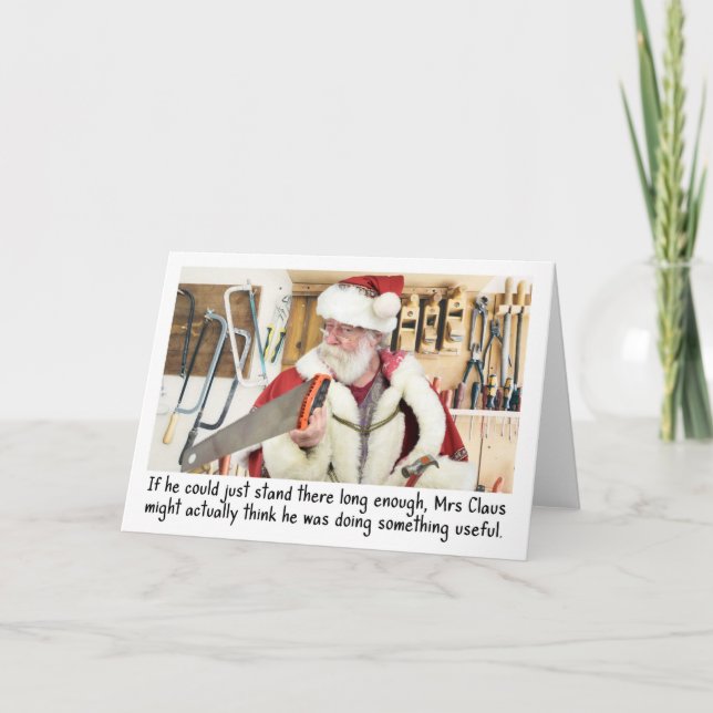 Cartes Pour Fêtes Annuelles Lazy Santa (Devant)