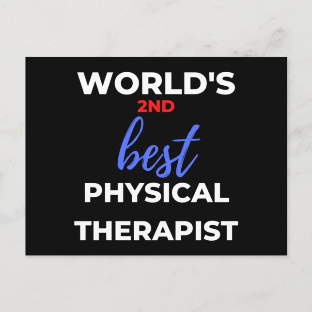 Cartes Pour Fêtes Annuelles Le 2ème meilleur physiothérapeute du monde (Devant)