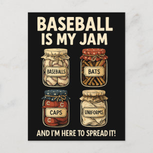 Cartes Pour Fêtes Annuelles Le Baseball Est Mon Jam - Drôle Design Sport