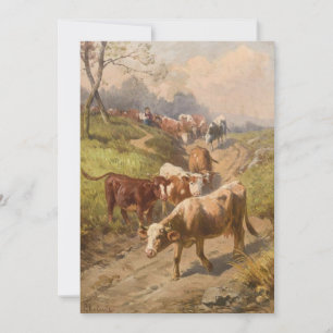 Cartes Pour Fêtes Annuelles Le bétail sous le soleil avec Berger