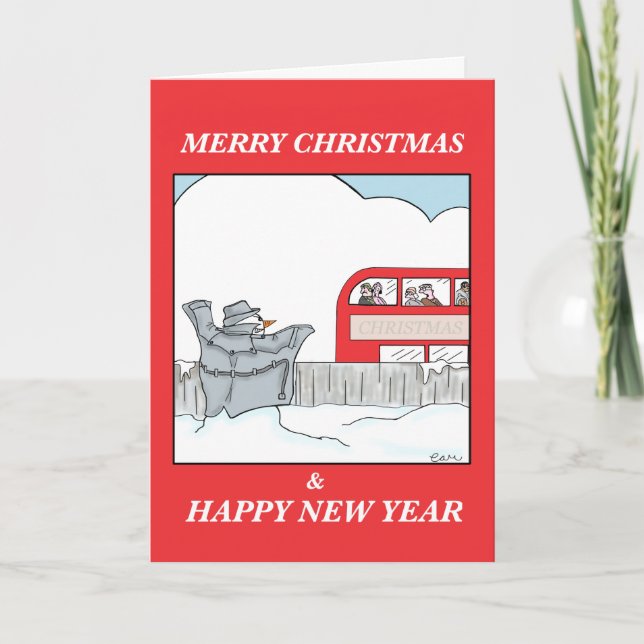 Cartes Pour Fêtes Annuelles Le bonhomme de neige instantané (Devant)