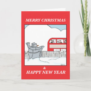 Cartes Pour Fêtes Annuelles Le bonhomme de neige instantané