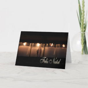 Cartes Pour Fêtes Annuelles Le Burning natal de Feliz mire Noël