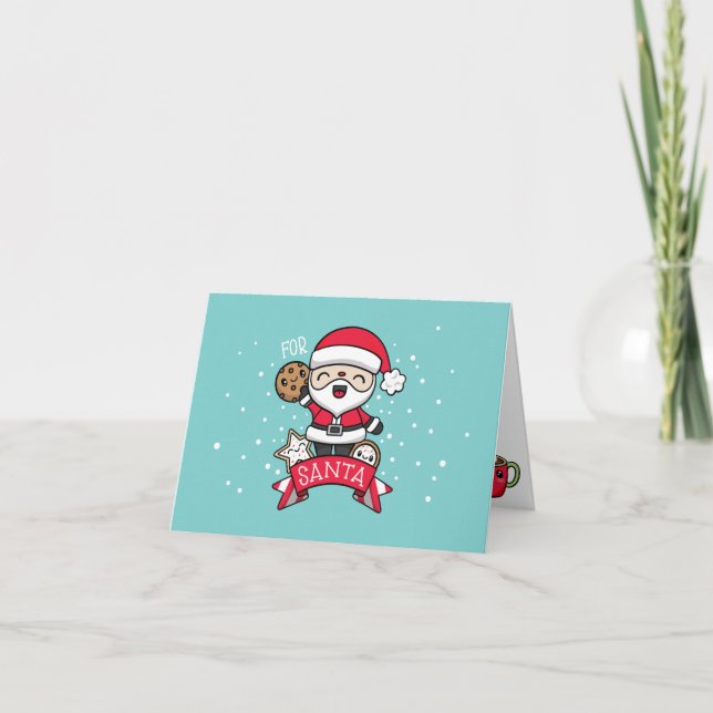 Cartes Pour Fêtes Annuelles Le cacao et les cookies pour Père Noël (Devant)