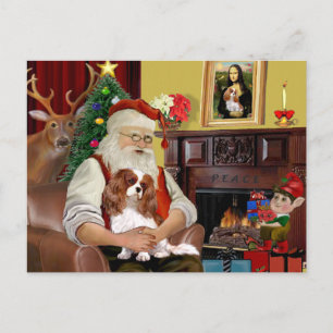 Cartes Pour Fêtes Annuelles Le Cavalier King Charles Spaniel de Santa Blenheim