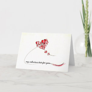 Cartes Pour Fêtes Annuelles Le cerf-volant d'amour de Valentine pour vous