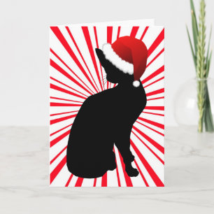 Cartes Pour Fêtes Annuelles Le chat de Noël