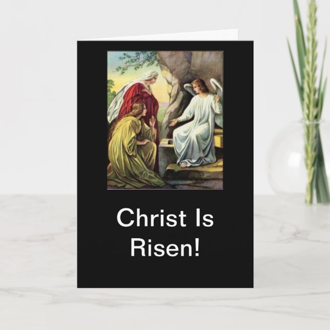 Cartes Pour Fêtes Annuelles Le Christ est levé, sûrement il est levé (Devant)