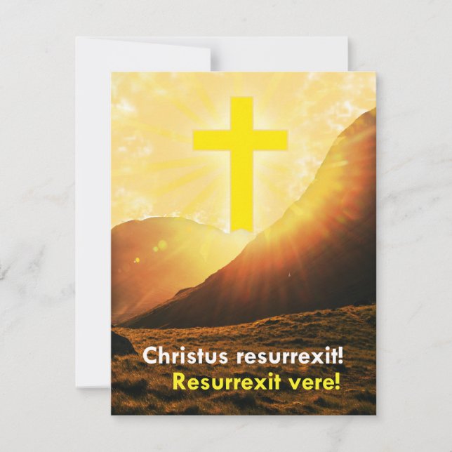 Cartes Pour Fêtes Annuelles Le Christ latin ressuscité Salutation de Pâques (Devant)