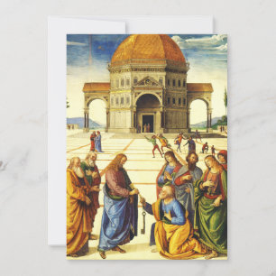 Cartes Pour Fêtes Annuelles Le Christ remettant les clefs à saint Pierre