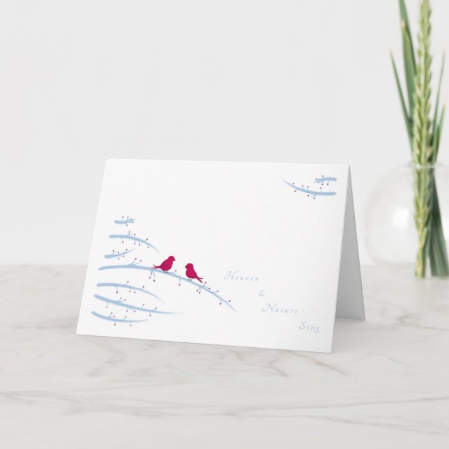 Cartes Pour Fêtes Annuelles Le ciel et la nature chantent (Devant)