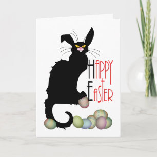 Cartes Pour Fêtes Annuelles Le Conversation Noir Ears Bunny Pâques