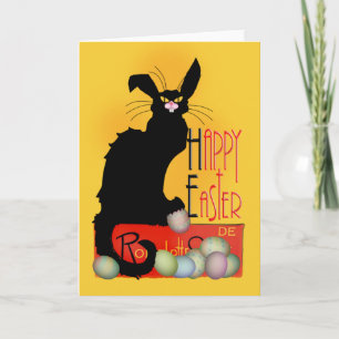 Cartes Pour Fêtes Annuelles Le Conversation Noir Ears Bunny Pâques