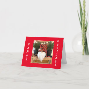Cartes Pour Fêtes Annuelles LE cool UPBEAT PÈRE NOËL GNOME DIT "JEUNE NOËL"