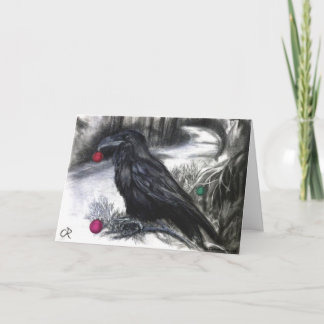 Cartes Pour Fêtes Annuelles Le Corbeau est sorti pour la saison