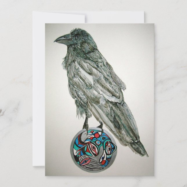Cartes Pour Fêtes Annuelles Le Corbeau et le Soleil (Devant)