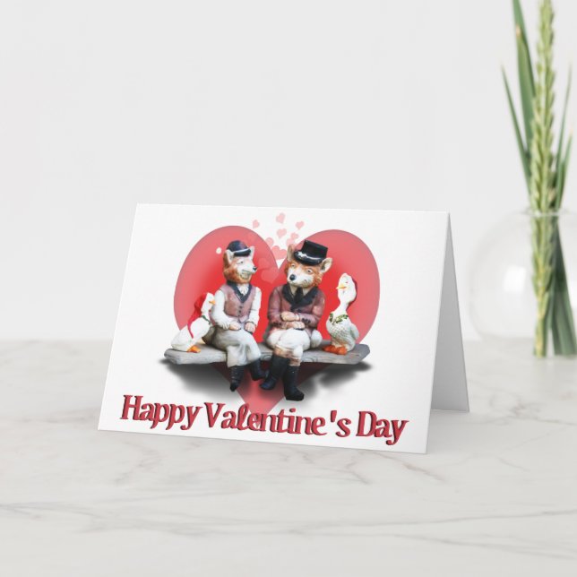 Cartes Pour Fêtes Annuelles Le couple fou de la Saint Valentin (Devant)