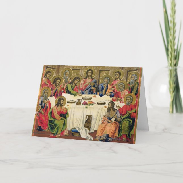Cartes Pour Fêtes Annuelles Le Dernier souper (Devant)