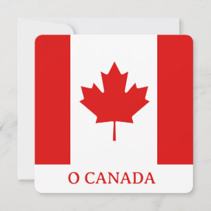 Cartes Pour Fêtes Annuelles Le drapeau de la feuille d'érable du Canada