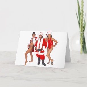 Cartes Pour Fêtes Annuelles Le ghetto Père Noël et ses elfes de la Hood