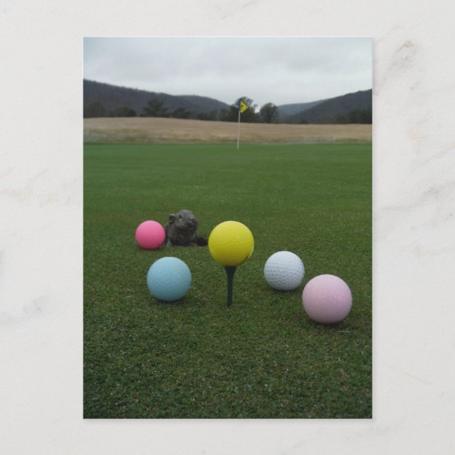 Cartes Pour Fêtes Annuelles Le golf de Pâques (Devant)