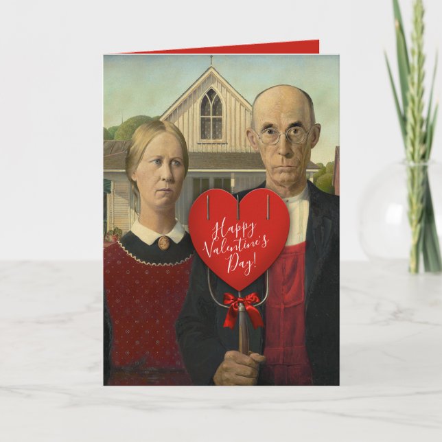 Cartes Pour Fêtes Annuelles Le gothique américain Valentine- L'amour nous main (Devant)