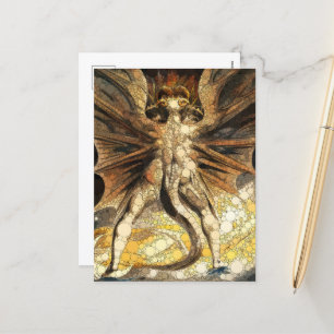 Cartes Pour Fêtes Annuelles Le grand dragon rouge par William Blake