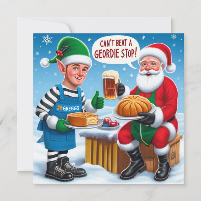 Cartes Pour Fêtes Annuelles Le Greggs du Père Noël (Devant)