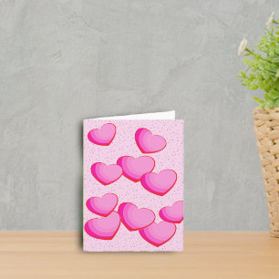 Cartes Pour Fêtes Annuelles Le groupe rose de coeur pointille Valentine