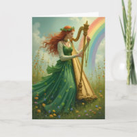 Le Harpist et le Rainbow St. Patrick's Day