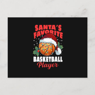 Cartes Pour Fêtes Annuelles Le joueur de basketball préféré du Père Noël Pyjam
