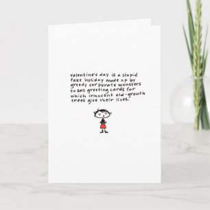Cartes Pour Fêtes Annuelles le jour de valentine peut être stupide…
