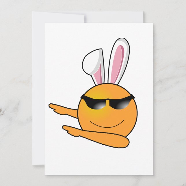 Cartes Pour Fêtes Annuelles Le lapin Pâques d'oeufs d'Emoji de hip hop badine (Devant)