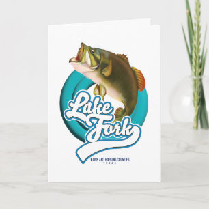 Cartes Pour Fêtes Annuelles Le logo de Lake Fork Texas Fishing.