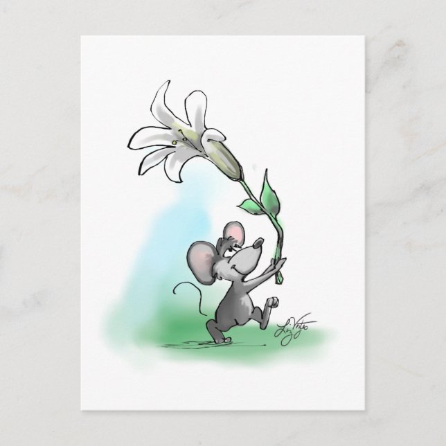 Cartes Pour Fêtes Annuelles Le lys de Pâques de Moe (Devant)