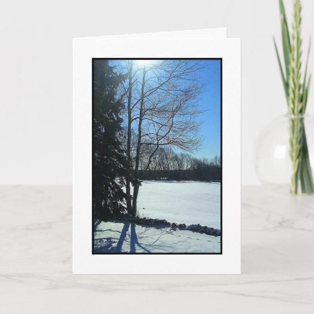 Cartes Pour Fêtes Annuelles Le matin de l'hiver (Devant)