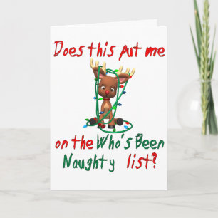 Cartes Pour Fêtes Annuelles Le mignon Rudolph's Been Naughty