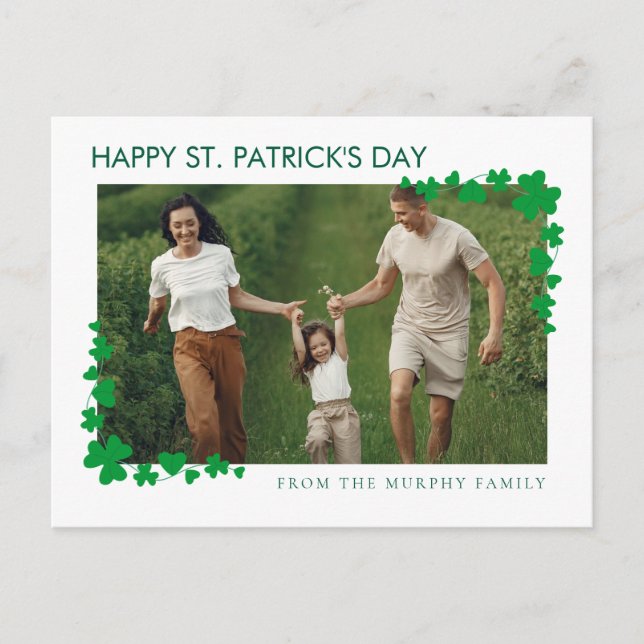 Cartes Pour Fêtes Annuelles Le minimaliste chanceux shamrock st. Patrick's Day (Devant)