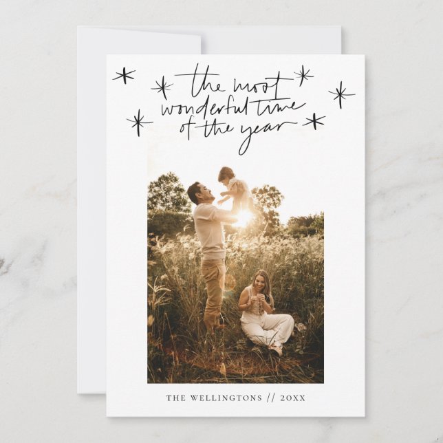 Cartes Pour Fêtes Annuelles Le moment le plus merveilleux de l'année Photo (Devant)