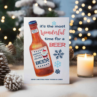 Cartes Pour Fêtes Annuelles Le moment le plus merveilleux pour une bière drôle